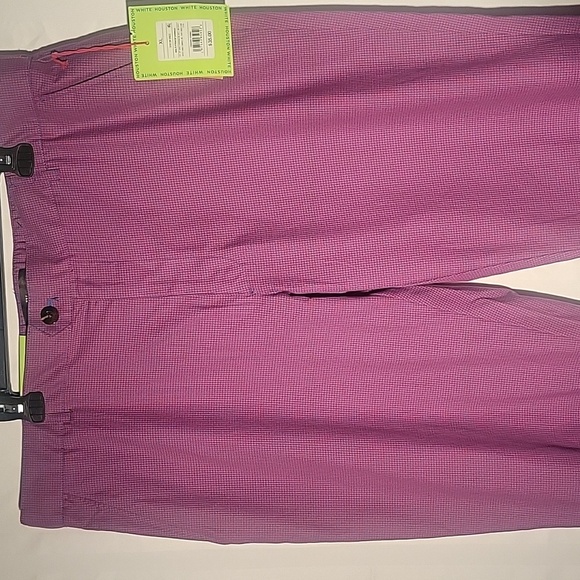 Houston White Pink & Blue Pattern Straight Leg, Elastic Waist Trouser S: XL, NWT - Picture 2 of 10